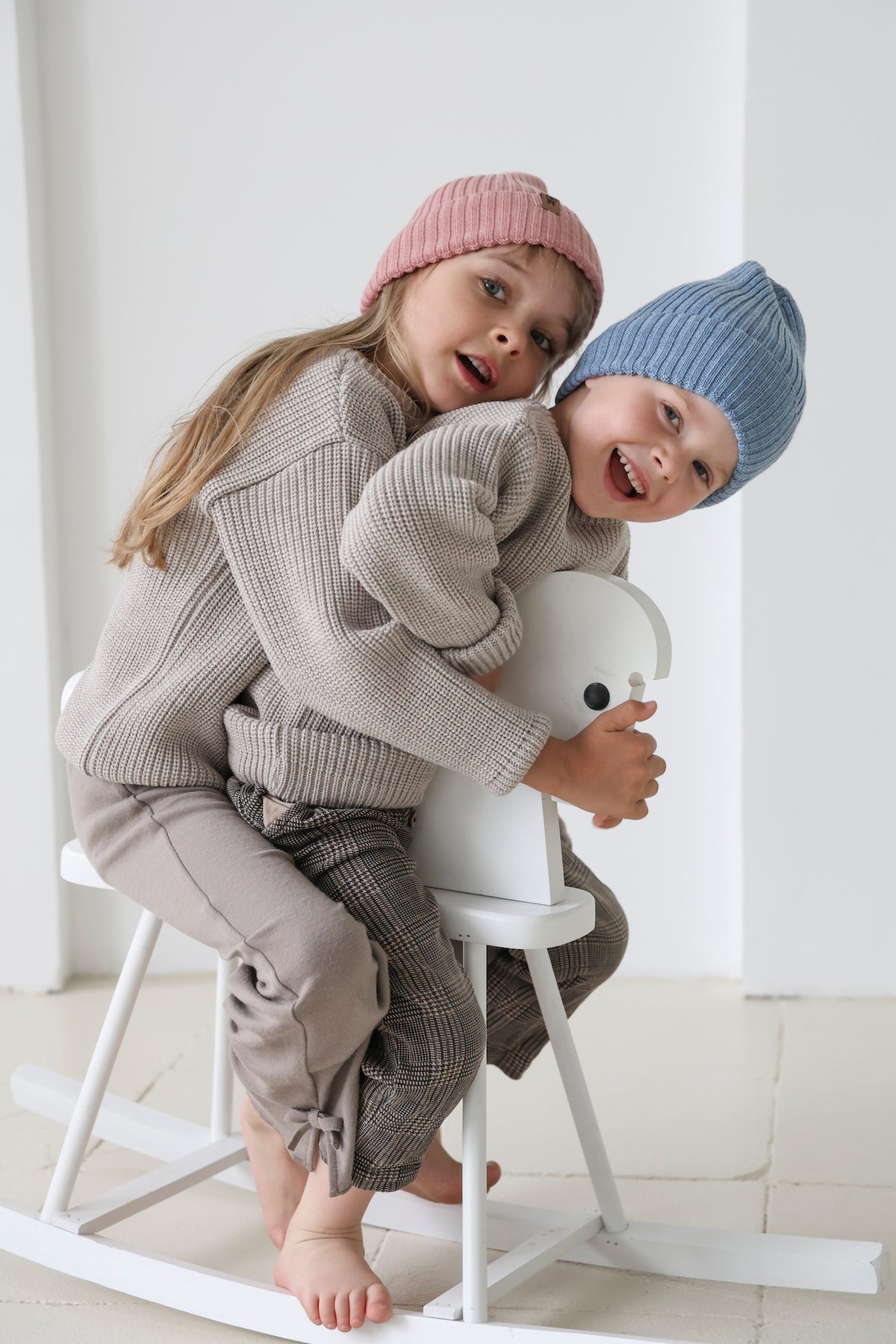 Double-Knit Merino Wool Sweater for Kids - Ivory