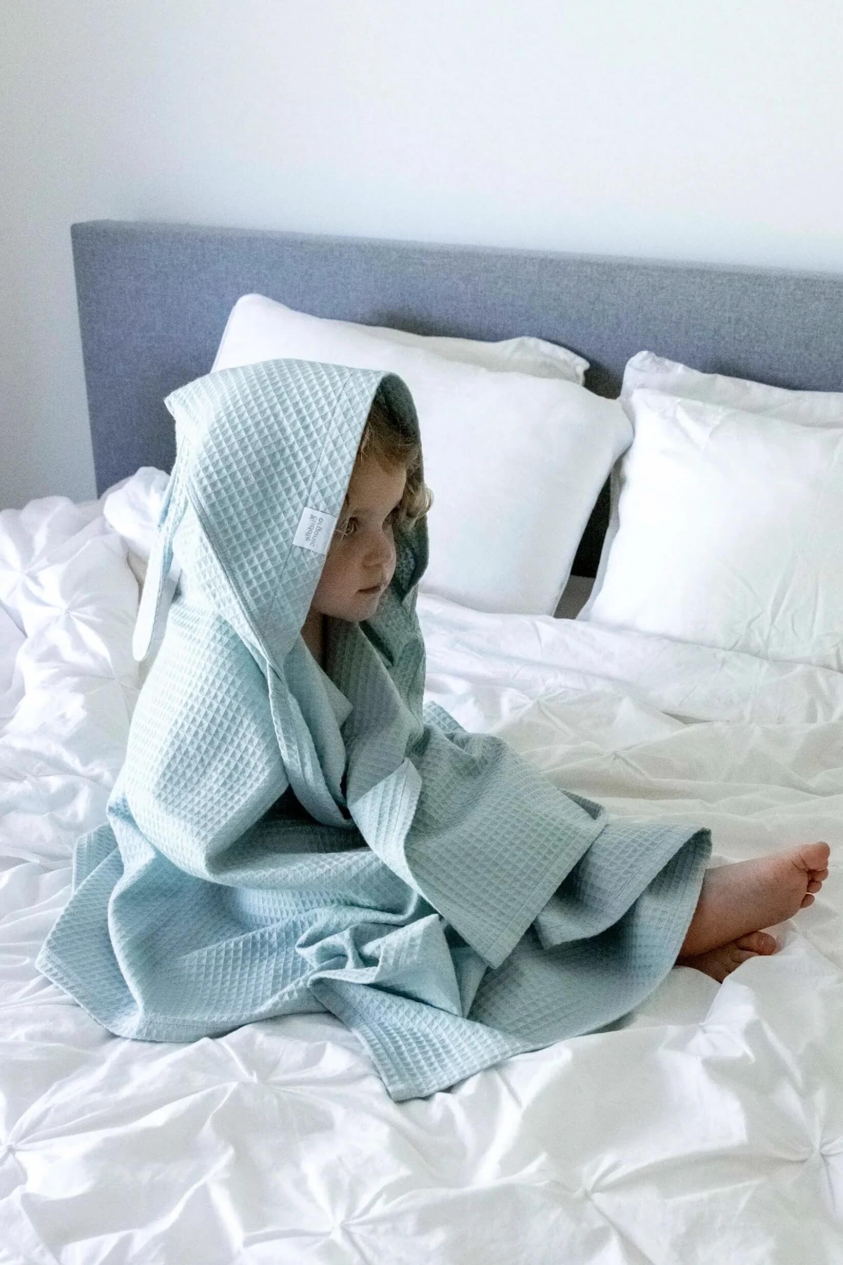 Mint childrens towel cotton