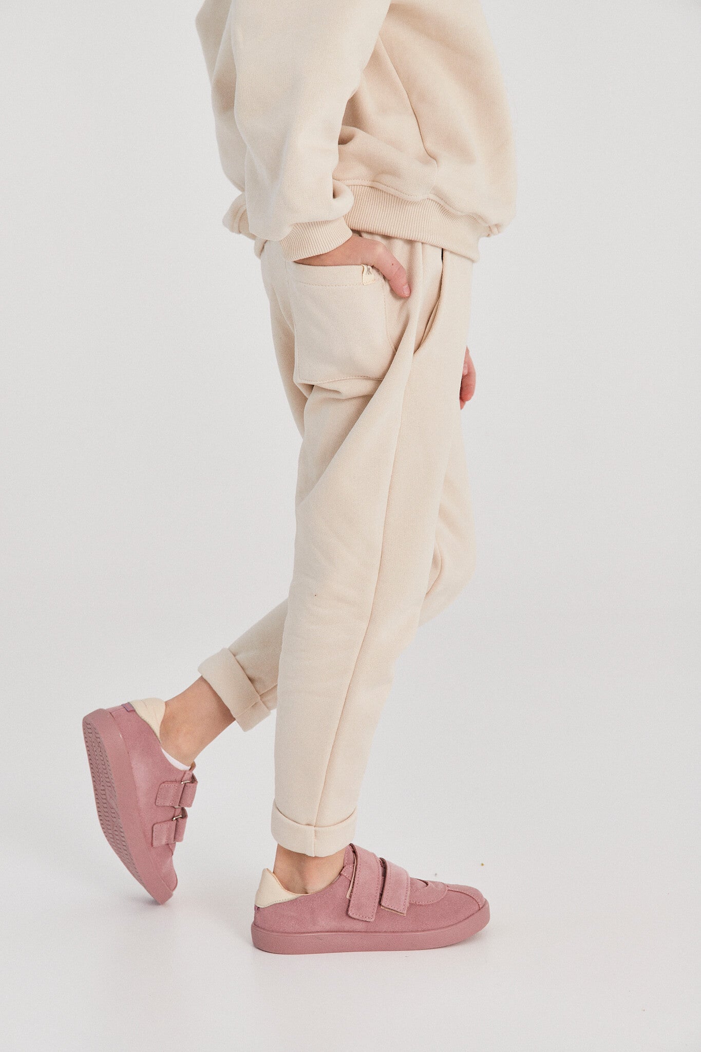 Cream organic cotton sweatpants