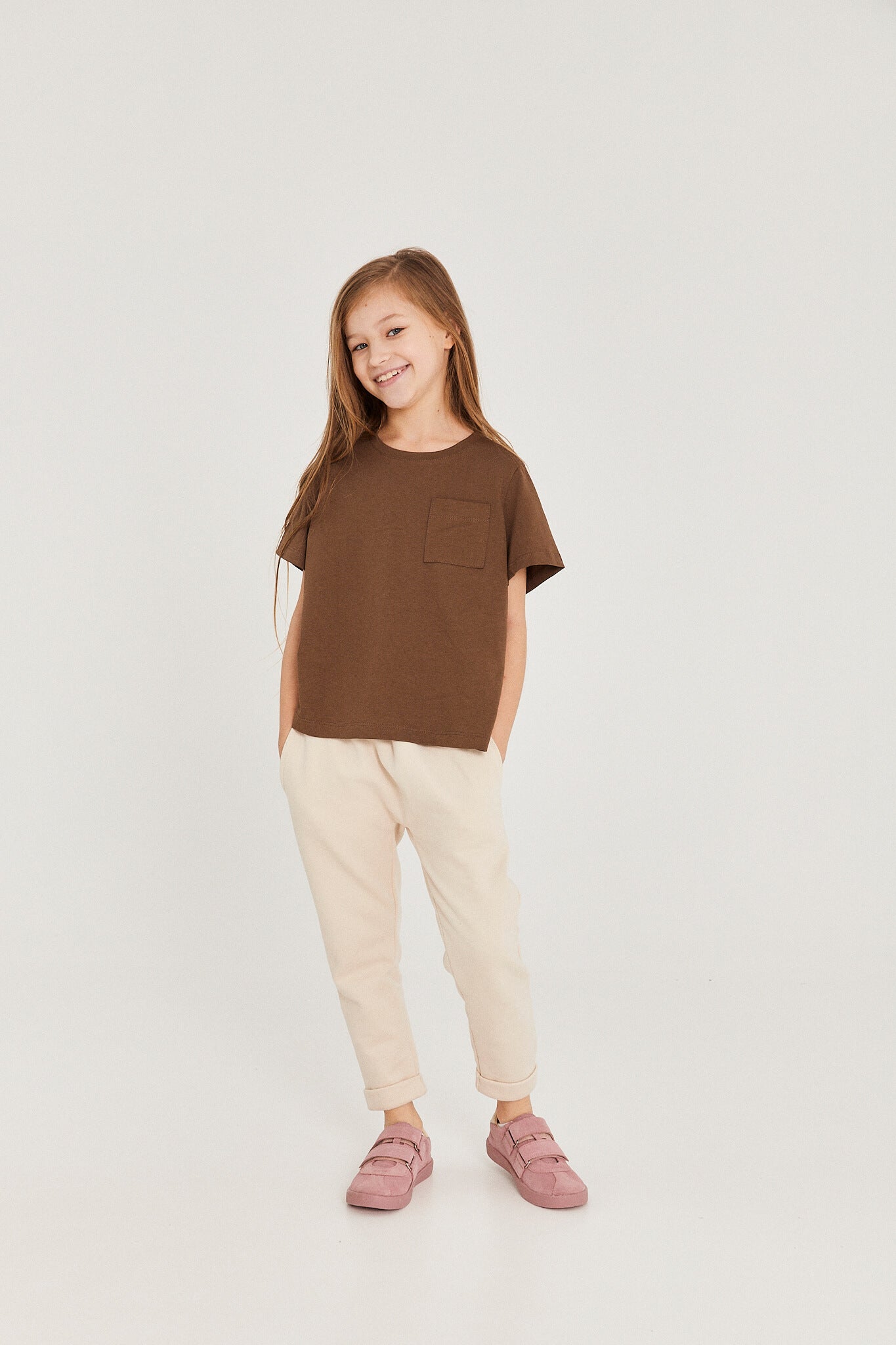 Brown organic cotton t-shirt