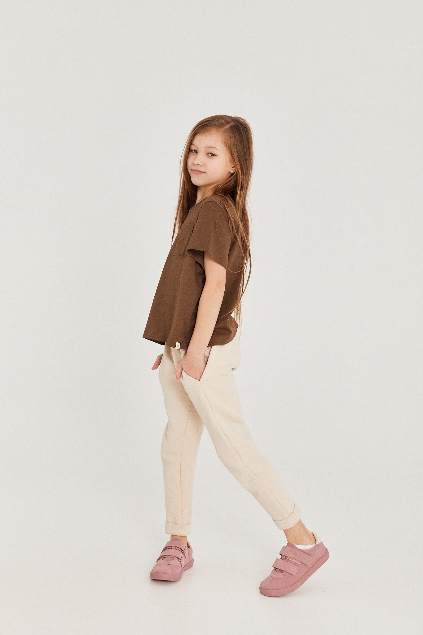 Cream organic cotton sweatpants