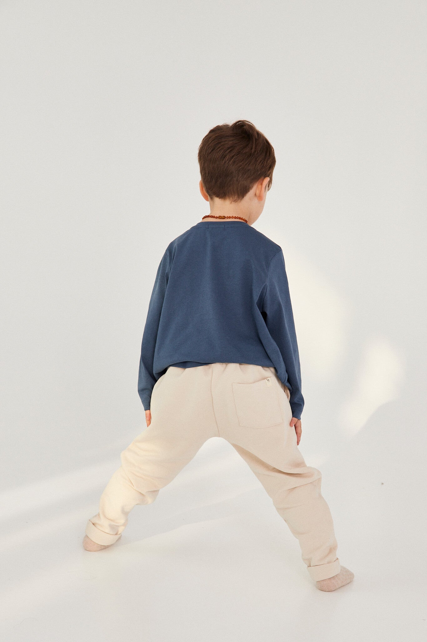 Cream organic cotton sweatpants