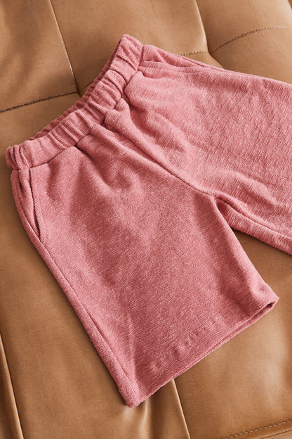 Frottee-Shorts - Rosa