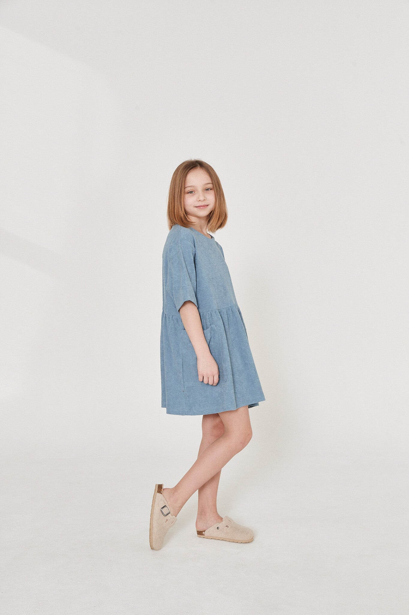 Frottee Dress - Blue