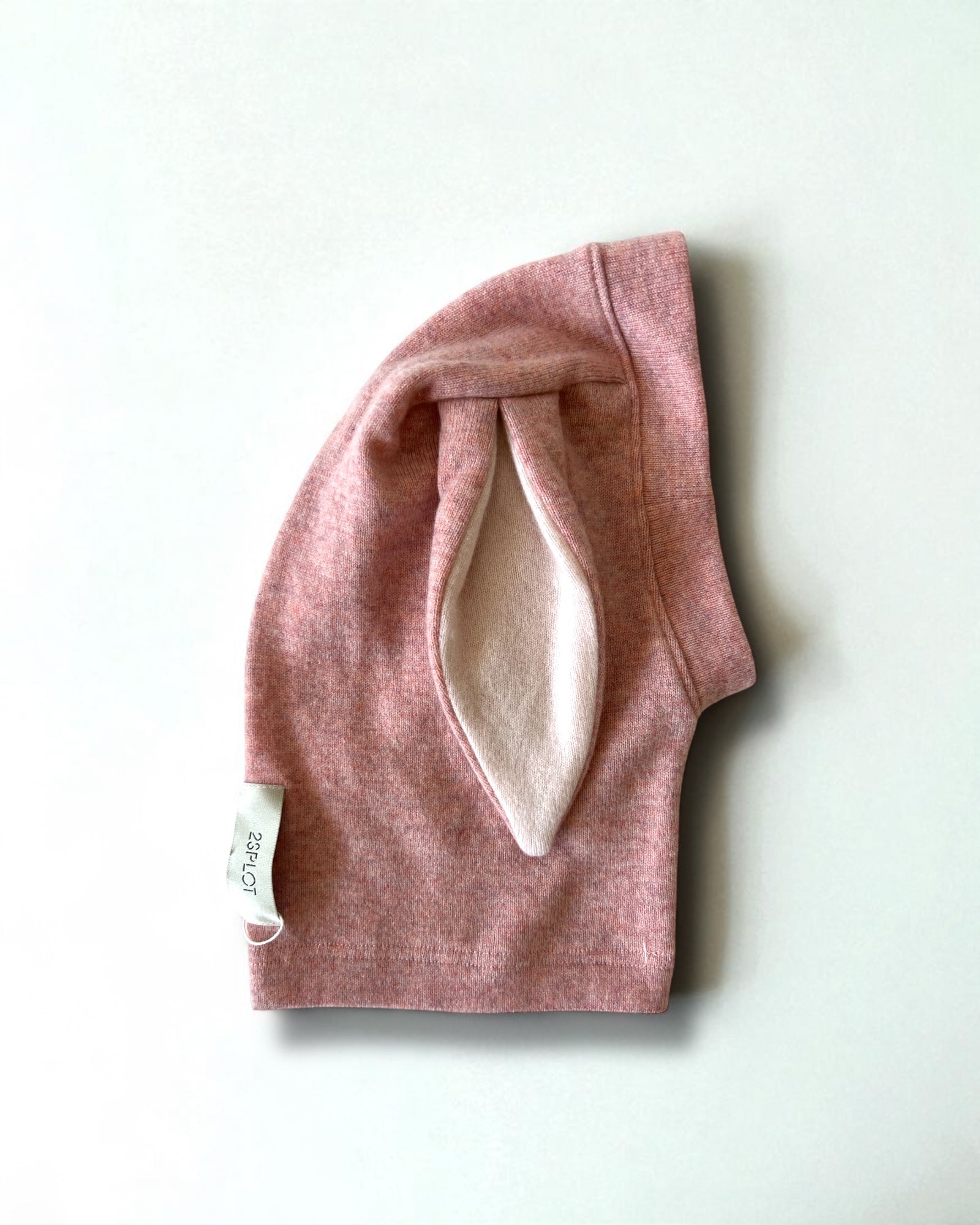Balaclava mit Häschenmotiv aus reinem Kaschmir - Rosa