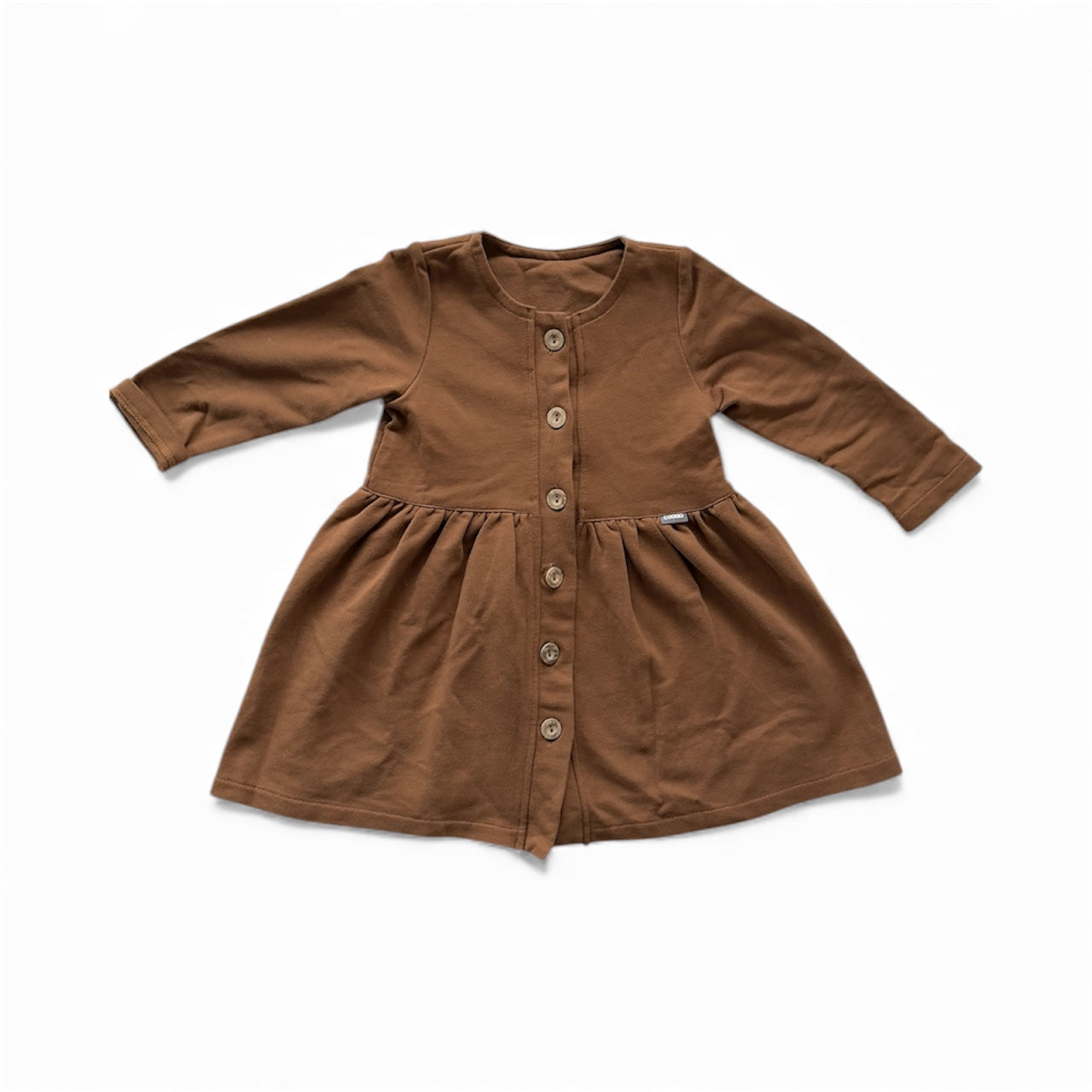 Preloved Organic Cotton Dress (Size 92) Brown - Coodo