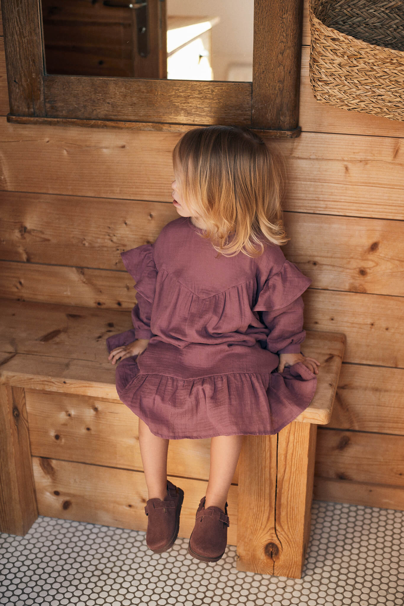 Oversized Cotton Dress - Wild Plum