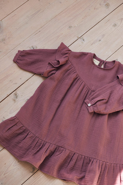 Baumwolle Mädchen Kleid - Wild Plum