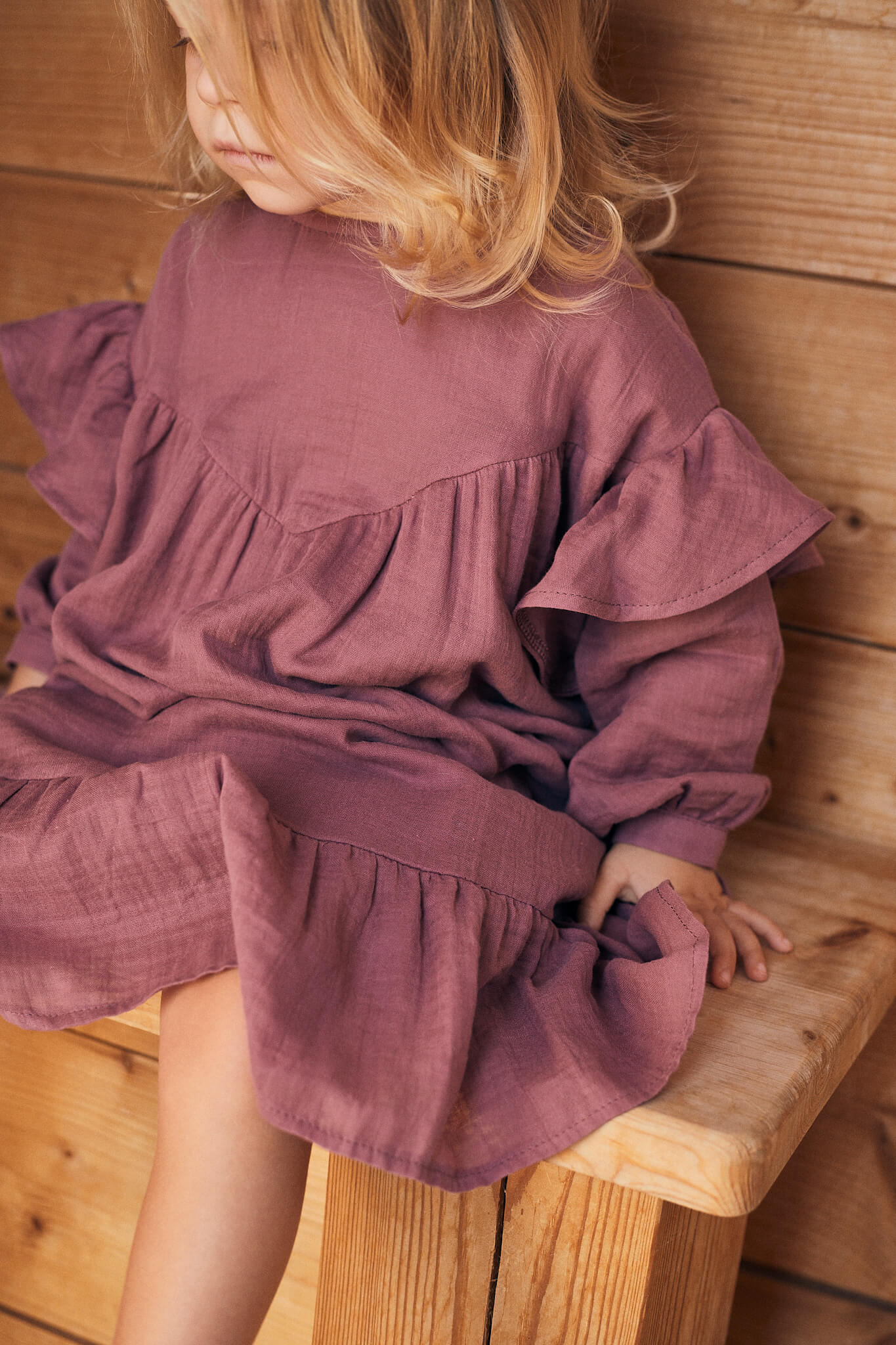 Oversized Cotton Dress - Wild Plum