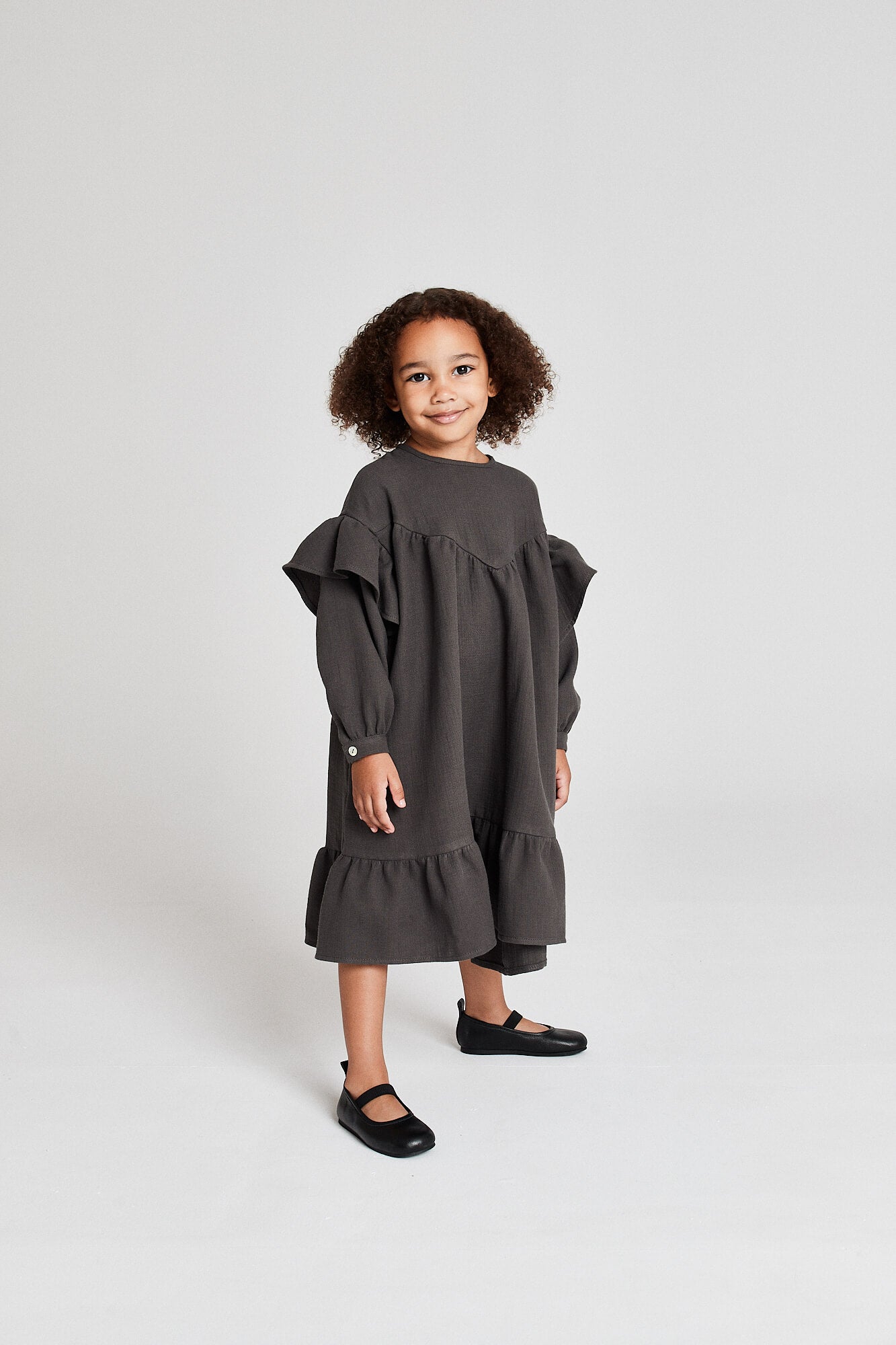 Oversized Cotton Dress Jane - Grey