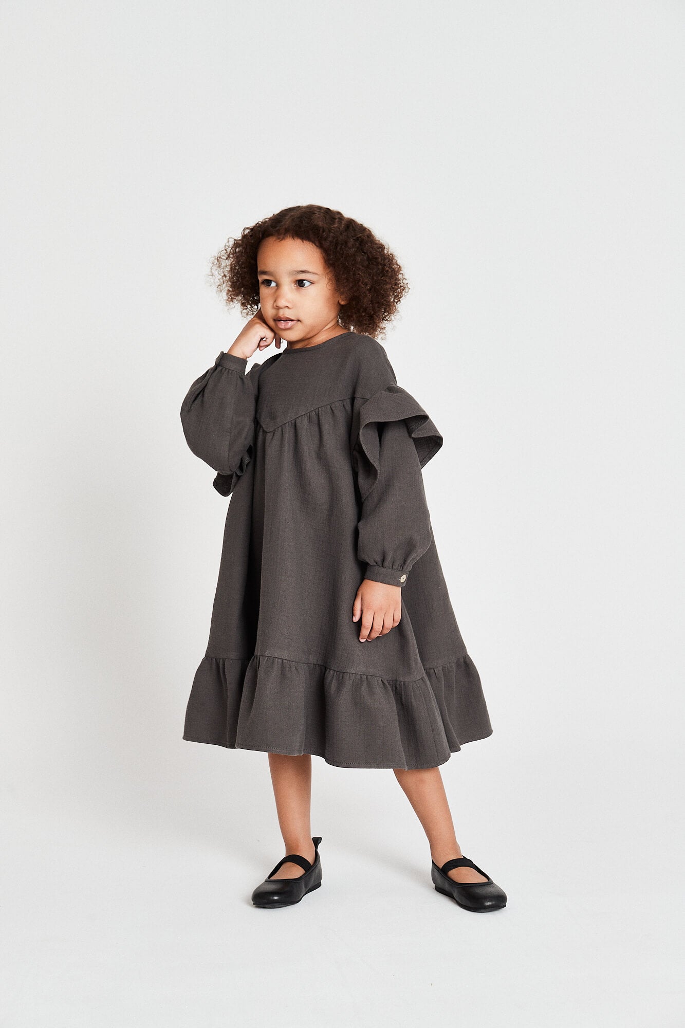 Oversized Cotton Dress Jane - Grey