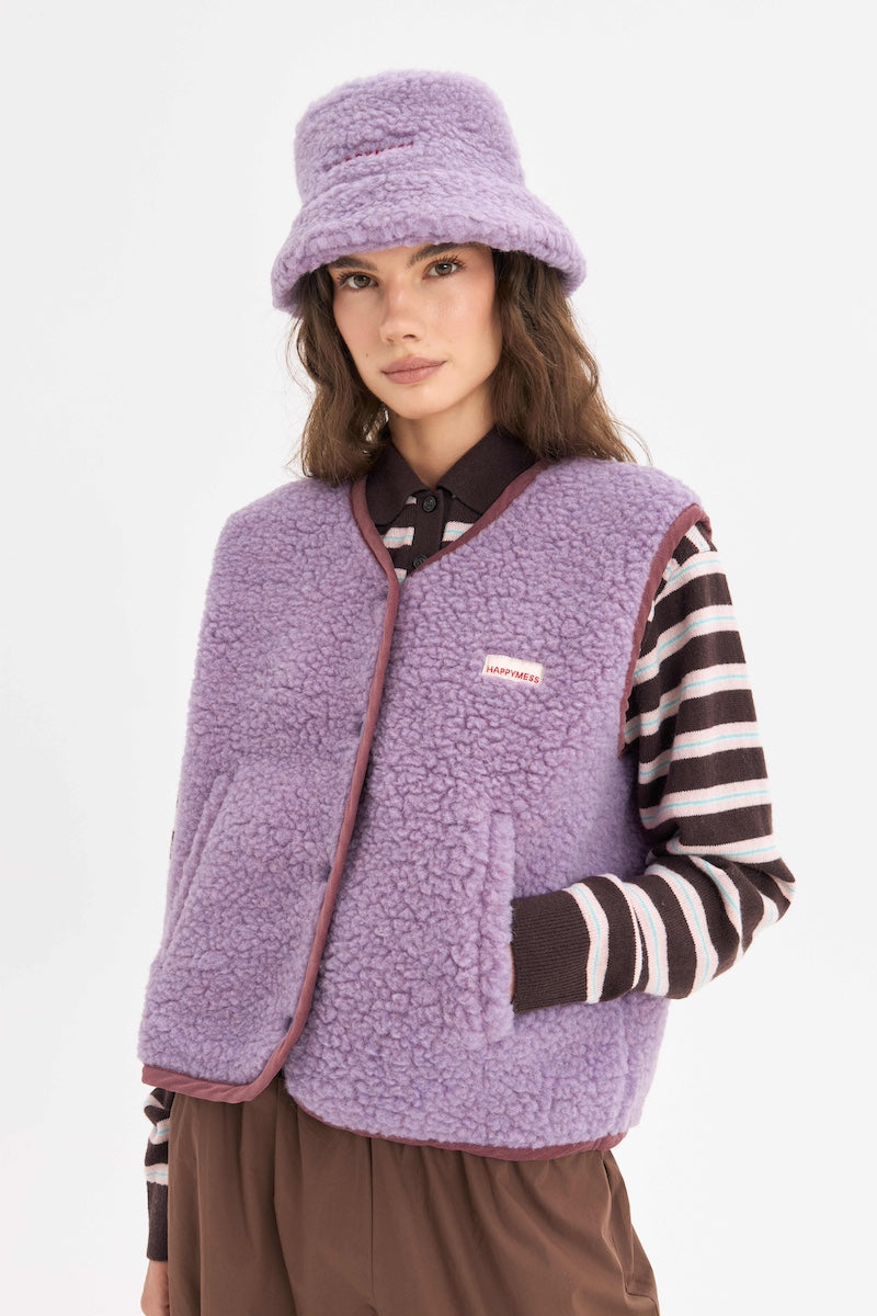 Merinowollweste für Erwachsene – Lilac Cloud, Happymess