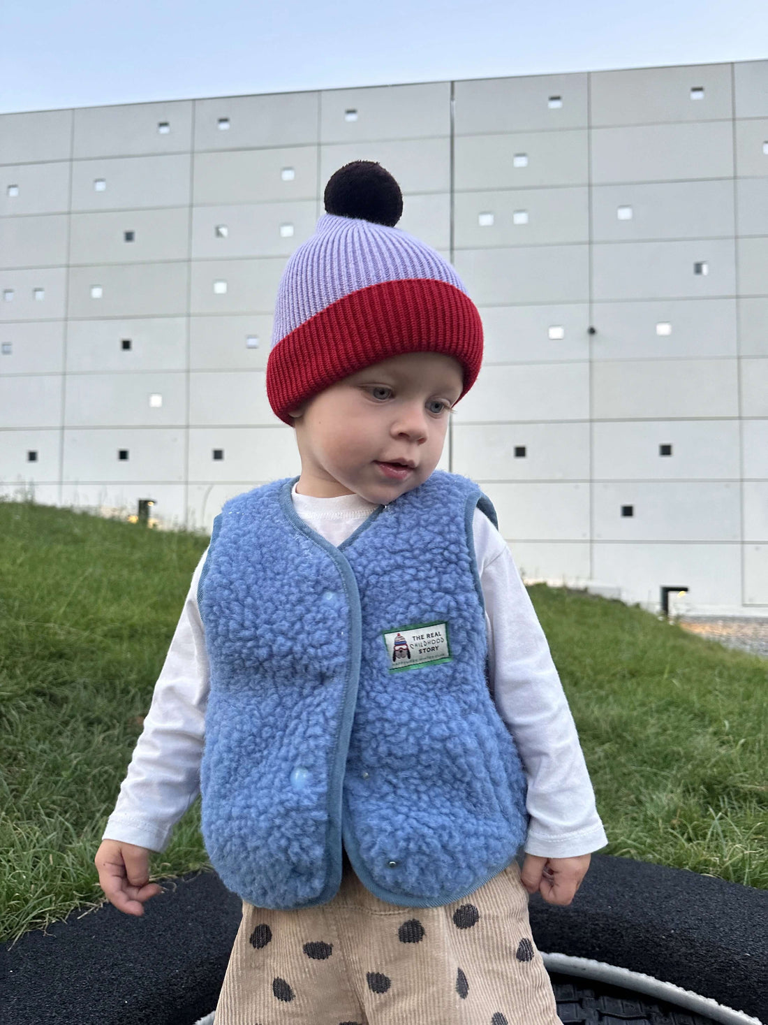Merinowollweste für Kinder – Eisblau, Happymess